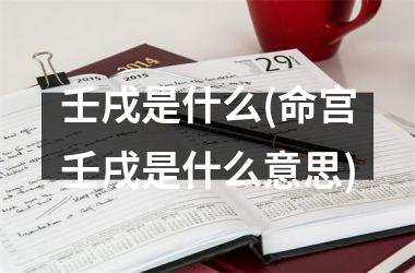 壬戌是什么(命宫壬戌是什么意思)