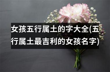 <h3>女孩五行属土的字大全(五行属土最吉利的女孩名字)