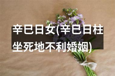 <h3>辛巳日女(辛巳日柱坐死地不利婚姻)