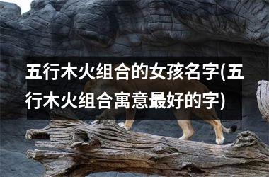 <h3>五行木火组合的女孩名字(五行木火组合寓意最好的字)