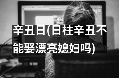 <h3>辛丑日(日柱辛丑不能娶漂亮媳妇吗)