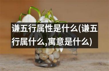 <h3>谦五行属性是什么(谦五行属什么,寓意是什么)