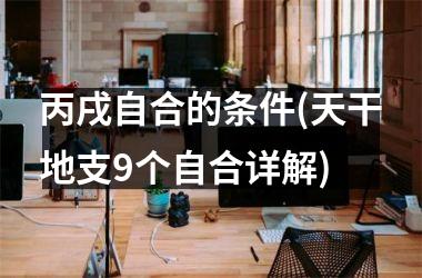 <h3>丙戌自合的条件(天干地支9个自合详解)