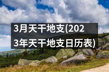 <h3>3月天干地支(2025年天干地支日历表)