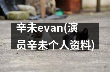 <h3>辛未evan(演员辛未个人资料)