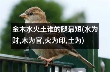 <h3>金木水火土谁的腿最短(水为财,木为官,火为印,土为)