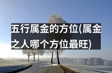 <h3>五行属金的方位(属金之人哪个方位最旺)