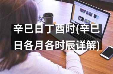 <h3>辛巳日丁酉时(辛巳日各月各时辰详解)