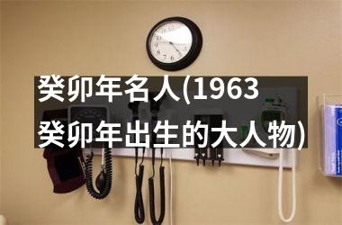 <h3>癸卯年名人(1963癸卯年出生的大人物)