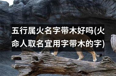 五行属火名字带木好吗(火命人取名宜用字带木的字)