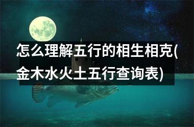 <h3>怎么理解五行的相生相克(金木水火土五行查询表)