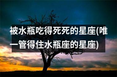 <h3>被水瓶吃得死死的星座(唯一管得住水瓶座的星座)