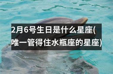 <h3>2月6号生日是什么星座(唯一管得住水瓶座的星座)