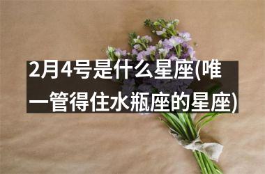 <h3>2月4号是什么星座(唯一管得住水瓶座的星座)