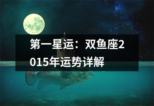 第一星运：双鱼座2015年运势详解