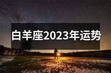 白羊座2023年运势