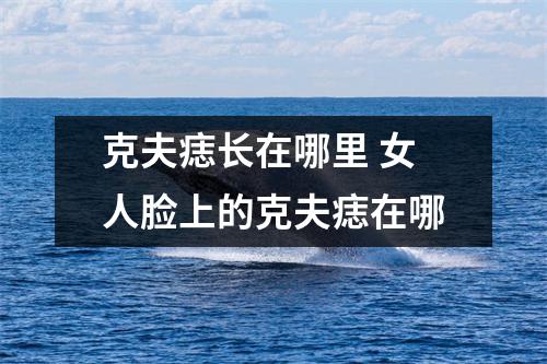 克夫痣长在哪里女人脸上的克夫痣在哪