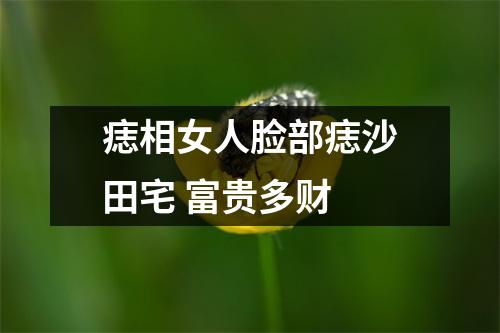 痣相女人脸部痣沙田宅富贵多财