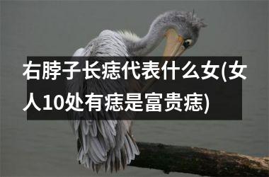 右脖子长痣代表什么女(女人10处有痣是富贵痣)