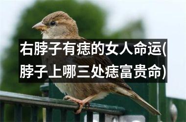 右脖子有痣的女人命运(脖子上哪三处痣富贵命)
