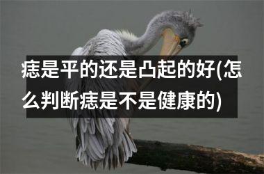 痣是平的还是凸起的好(怎么判断痣是不是健康的)