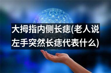 <h3>大拇指内侧长痣(老人说左手突然长痣代表什么)