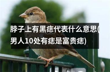 <h3>脖子上有黑痣代表什么意思(男人10处有痣是富贵痣)