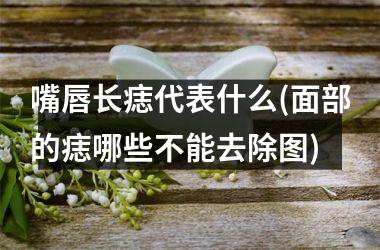 <h3>嘴唇长痣代表什么(面部的痣哪些不能去除图)