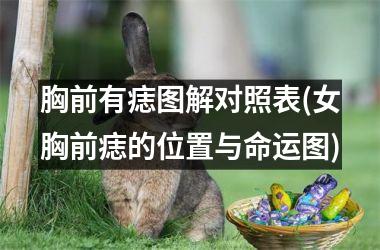 胸前有痣图解对照表(女胸前痣的位置与命运图)