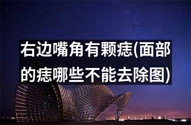<h3>右边嘴角有颗痣(面部的痣哪些不能去除图)