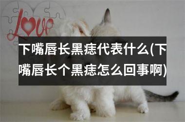 下嘴唇长黑痣代表什么(下嘴唇长个黑痣怎么回事啊)