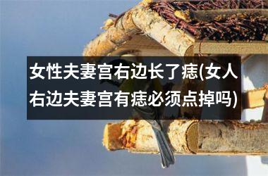<h3>女性夫妻宫右边长了痣(女人右边夫妻宫有痣必须点掉吗)