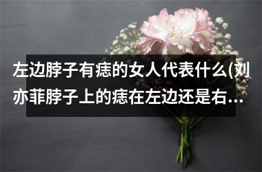 <h3>左边脖子有痣的女人代表什么(刘亦菲脖子上的痣在左边还是右边)