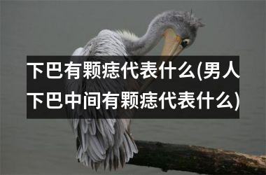 下巴有颗痣代表什么(男人下巴中间有颗痣代表什么)