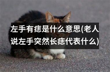 <h3>左手有痣是什么意思(老人说左手突然长痣代表什么)