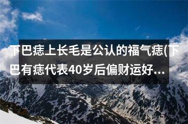 <h3>下巴痣上长毛是公认的福气痣(下巴有痣代表40岁后偏财运好)