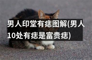 <h3>男人印堂有痣图解(男人10处有痣是富贵痣)