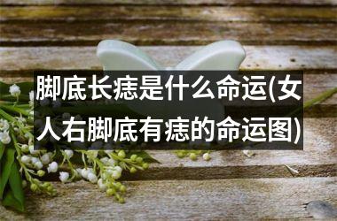 脚底长痣是什么命运(女人右脚底有痣的命运图)