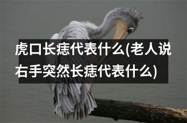 <h3>虎口长痣代表什么(老人说右手突然长痣代表什么)