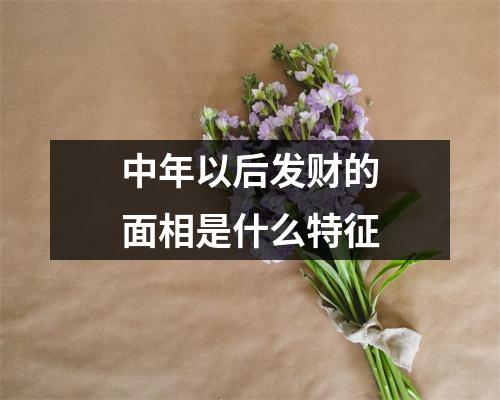 中年以后发财的面相是什么特征