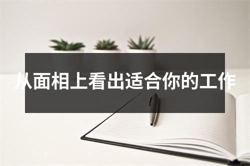 从面相上看出适合你的工作