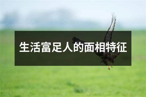生活富足人的面相特征
