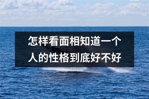 怎样看面相知道一个人的性格到底好不好