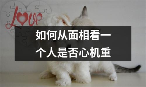 如何从面相看一个人是否心机重