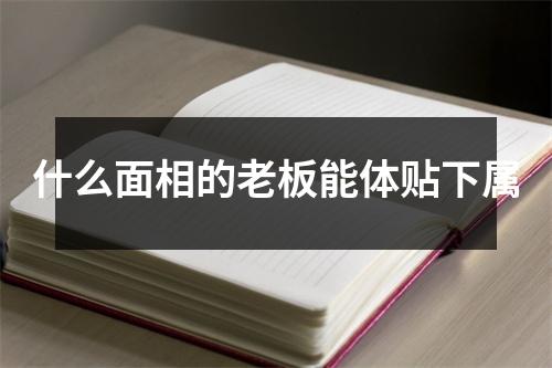 什么面相的老板能体贴下属