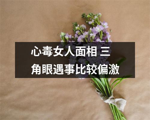 心毒女人面相三角眼遇事比较偏激