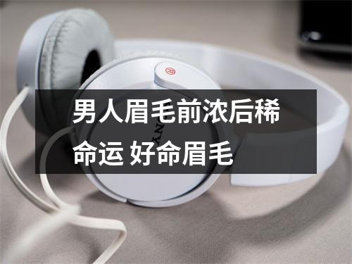<h3>男人眉毛前浓后稀命运好命眉毛