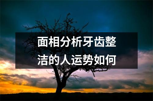 <h3>面相分析牙齿整洁的人运势如何
