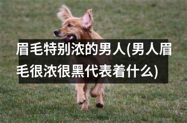 眉毛特别浓的男人(男人眉毛很浓很黑代表着什么)