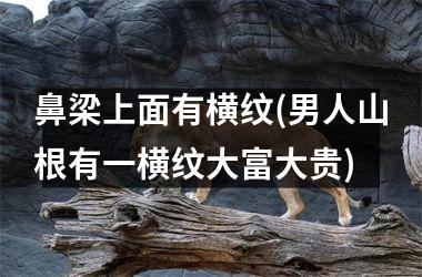<h3>鼻梁上面有横纹(男人山根有一横纹大富大贵)